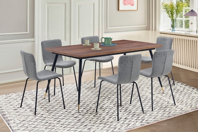 Gillian Modern Gray Faux Leather And Metal Dining Room Chairs Set Of 2 Ashley Furniture Homestore