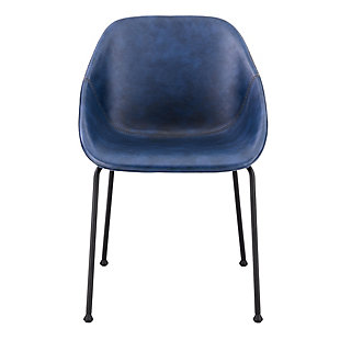 Euro Style Corinna Side Chair in Vintage Dark Blue - Set of 2, Dark Blue, rollover