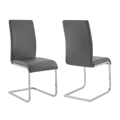 Amanda Amanda Dining Chair Set of 2, Gray, large