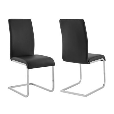 Amanda Amanda Dining Chair Set of 2, Black, large