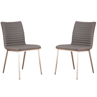 Caf&eacute; Caf&eacute; Dining Chair Set of 2, Gray, large