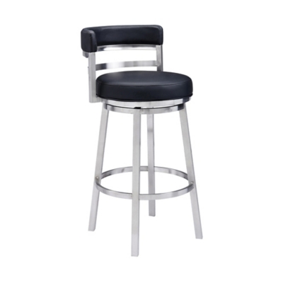 Madrid Armen Living Madrid Barstool, Black, large