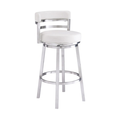 Madrid Armen Living Madrid Barstool, White, large