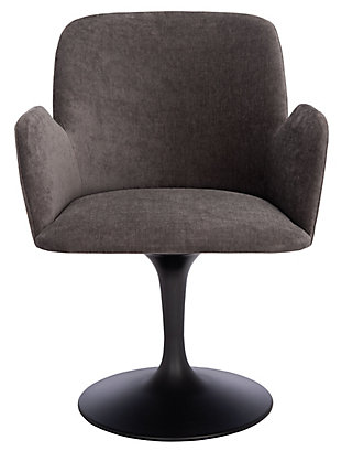 Safavieh Cherith Pedestal Dining Chair, Anthracite/Black, large
