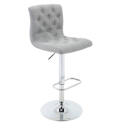 Brage Living Madison Slip Chair Tufted Style Barstool, Light Gray, large