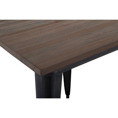 Brage Living Taproom 30 75 Inch Elm Wood Top Square Metal Table Ashley Furniture Homestore