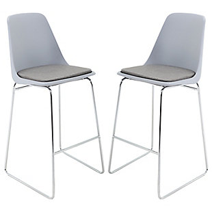 Brage Living Cassidy Leatherette Cushioned Bar Stool Set (Set of 2), , rollover