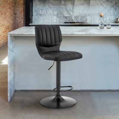 Bardot Bardot Adjustable Swivel Bar Stool, Black, rollover