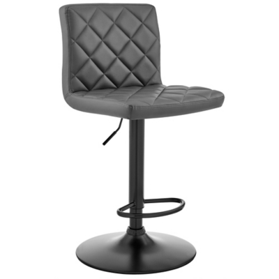 Duval Duval Adjustable Swivel Bar Stool, Black/Gray, large