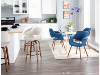 LumiSource Fabrico Counter Height Bar Stool (Set of 2)