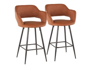 LumiSource Margarite Counter Height Bar Stool (Set of 2)