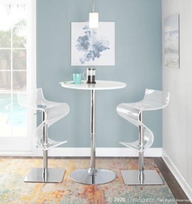 LumiSource Viva Bar Stool   , Clear