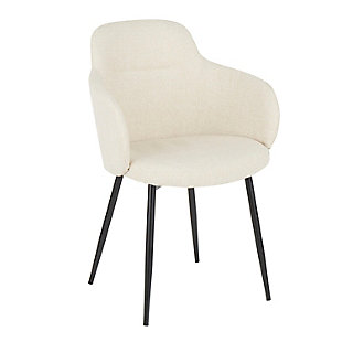 LumiSource Boyne Chair, Black/Cream, large