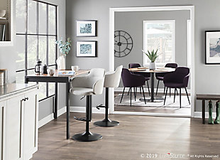 LumiSource Boyne Chair, Black/Purple, rollover