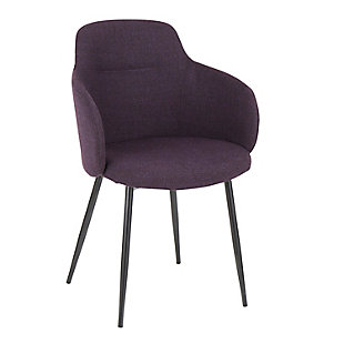 LumiSource Boyne Chair, Black/Purple, large