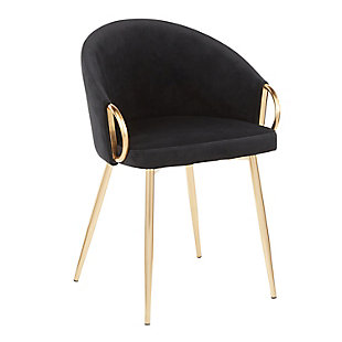 LumiSource Claire Chair, Gold/Black, large