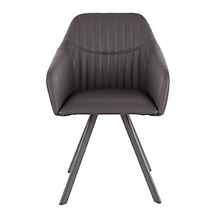 LumiSource presents the contemporary charm of the Clubhouse Pleated Chair. This accent chair features faux leather upholstery with pleated accents and sturdy splayed legs. Available in a variety of colors, choose the one that suits your space best!Contemporary styling | Stylish faux leather upholstery | Pleated backrest | Sturdy black metal legs | Includes two chairs