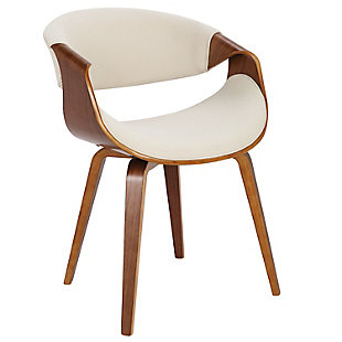 LumiSource Curvo Chair, Walnut/Cream, large