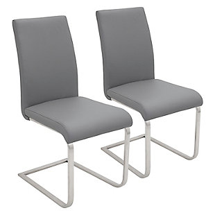 LumiSource Foster Dining Chair - Set of 2, Gray, large