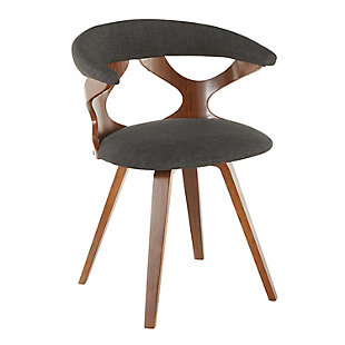 LumiSource Gardenia Chair, Walnut/Charcoal, large