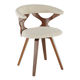 LumiSource Gardenia Chair, Walnut/Cream, large