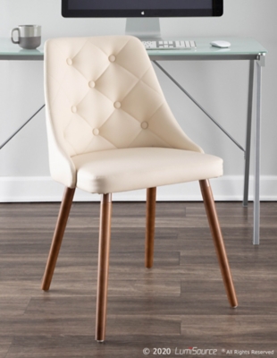 LumiSource Giovanni Chair, Walnut/Cream