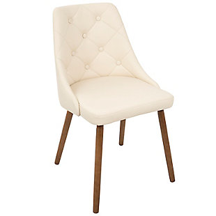 LumiSource Giovanni Chair, Walnut/Cream, large