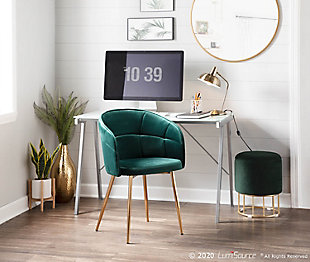 LumiSource Lindsey Chair, Gold/Green, rollover