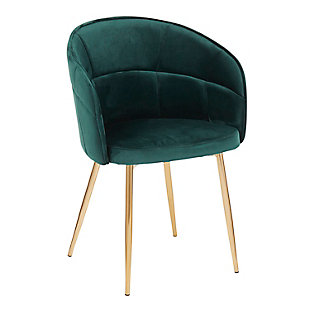LumiSource Lindsey Chair, Gold/Green, large