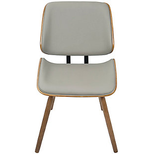 Add that Mid-Century spark to any space with the Lombardi Chair. Featuring a sleek bent wood back and generously padded upholstery, this chair offers style without sacrificing comfort. Available in several colors and finishes, choose the look that's right for you.Mid-century modern styling | Padded seat and backrest for added comfort | Bentwood seat back | Great for use as dining or accent chairs | Includes two chairs