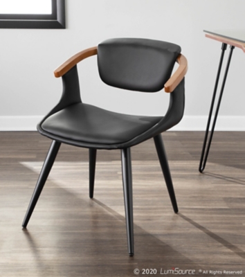 LumiSource Oracle Chair, Black/Walnut, large