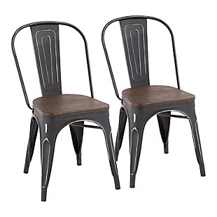 LumiSource Oregon Dining Chair - Set of 2, Brown, large
