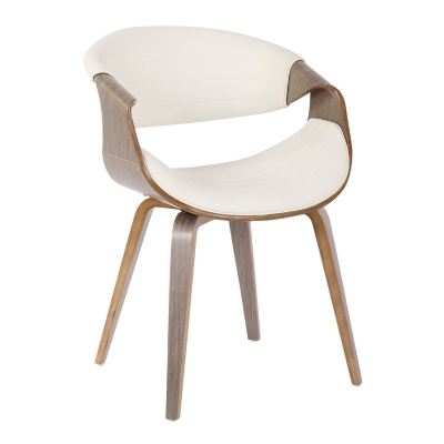 LumiSource Symphony Chair, Light Gray/White, large