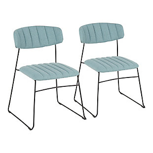 LumiSource Thomas Chair - Set of 2, Green, large