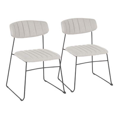 LumiSource Thomas Chair - Set of 2, Gray, large