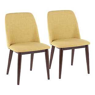 LumiSource Tintori Dining Chair - Set of 2, Brown/Green, large