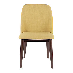 The elegant contemporary appeal of the Tintori Dining Chair will look spectacular in any dining room or living area. Featuring and upholstered seat and backrest with solid wood legs, the Tintori provides comfort and style. Available in various colors, choose the one you like best!Contemporary styling | Upholstered in stylish woven fabric | Padded seat and backrest for added comfort | Great for use as dining or accent chairs | Includes two chairs