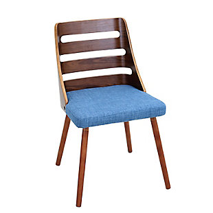 LumiSource Trevi Chair, Walnut/Blue, large