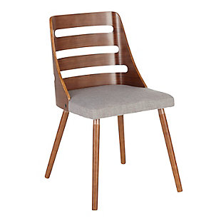LumiSource Trevi Chair, Walnut/Gray, large