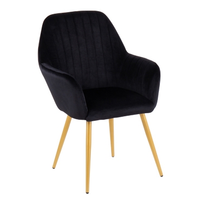 LumiSource Shelton Chair, Gold/Black, large