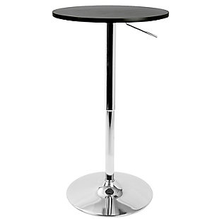 LumiSource Adjustable Bar Table, Black, rollover