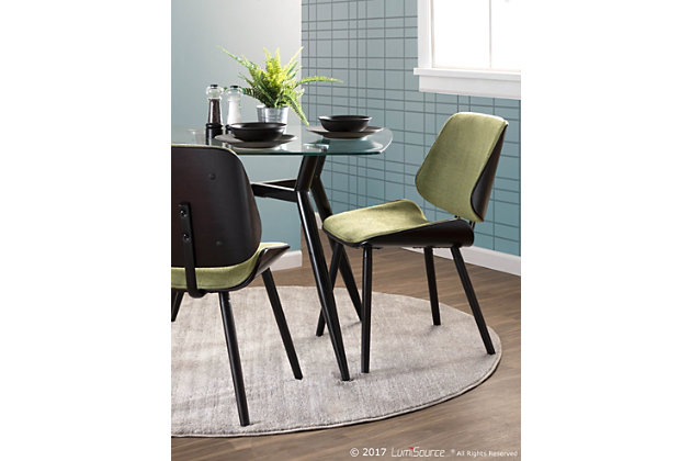 Simplistic and sleek, the Clara Dining Table features geometric metal legs under a clear tempered glass top or a walnut wood top. Available in two leg finishes, pair with the Clara Dining Chair for a complete look!Mid-century modern styling | Fixed dining table height | Tempered glass or wood table top | Sturdy metal base | Seats 4 comfortably