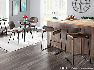 Simplistic, yet stylish the Clara Industrial Round Dinette Table by LumiSource will bring reclaimed-style into your home. The Clara Dinette Table features durable tapered metal legs with a round wood or metal table top. Available in a variety of finishes, choose your preferred color.Industrial styling | Distressed finish | Round metal top | Great for use in small spaces | Seats four comfortably