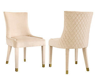 TOV Furniture Diamond Dining Chair- Set of 2, Cream, large