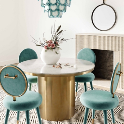 TOV Furniture Kylie Dining Chair , Sea Blue