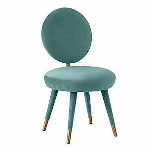 TOV Furniture Kylie Sea Blue Velvet Dining Chair, Sea Blue, large