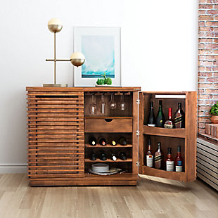 Zuo Modern Linea Bar Cabinet Walnut, , rollover