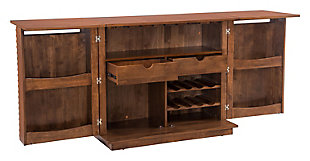 Zuo Modern Linea Bar Cabinet Walnut, , large