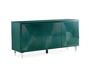 TOV Funiture Karma Green Lacquer Buffet, , large