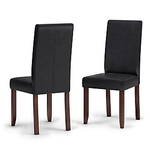 Simpli Home Acadian Contemporary Parson Dining Chair (Set of 2), Black, large